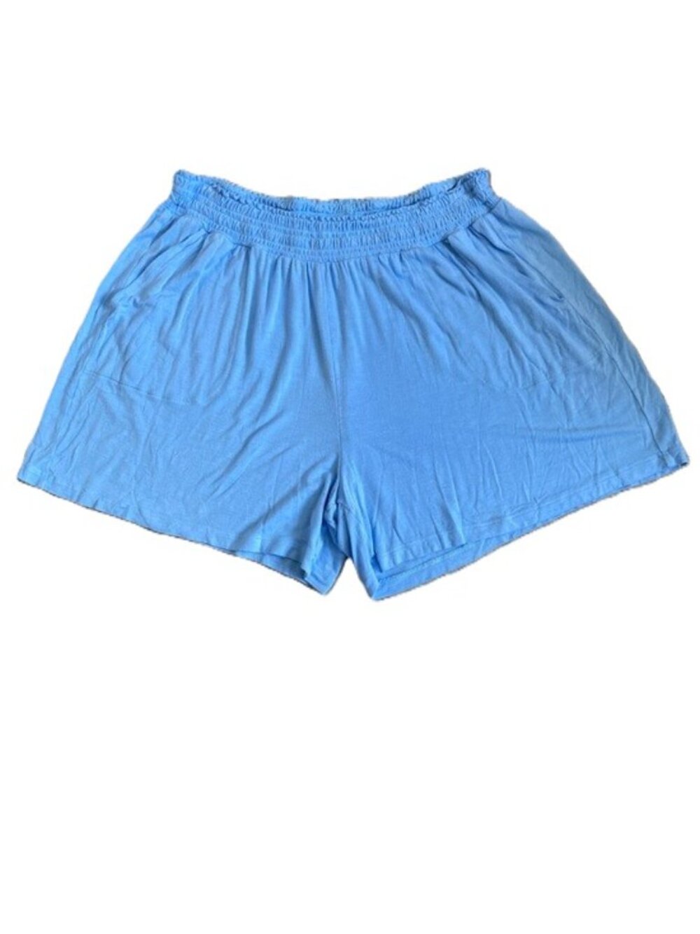 JUST BE Lounge Powder Blue Pajama Shorts with Pockets Womens Size Large